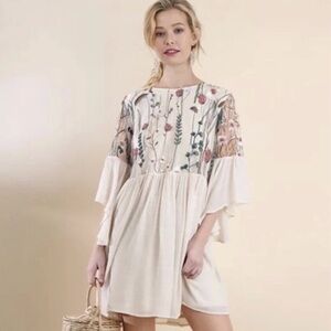 Altered State Dress Umgee Sheer Cream Dress Size M